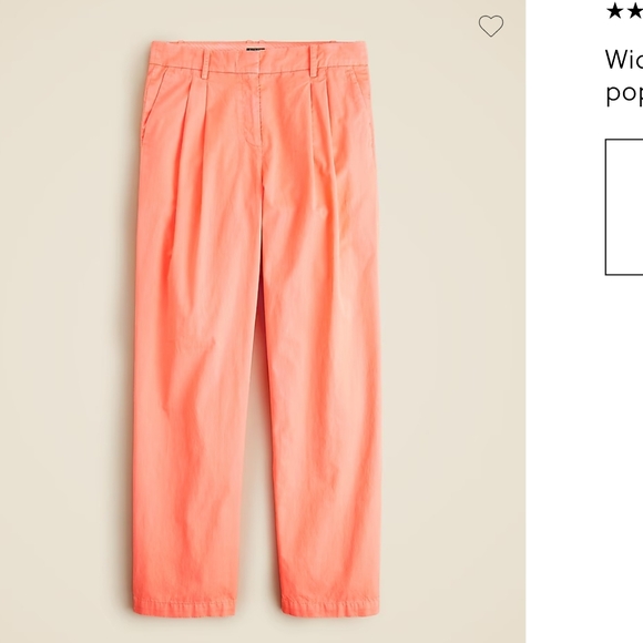 J Crew Wide Lwg Essential Pant In Cotton Poplin NWT - Picture 1 of 6